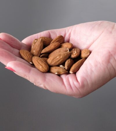 Almonds in hand