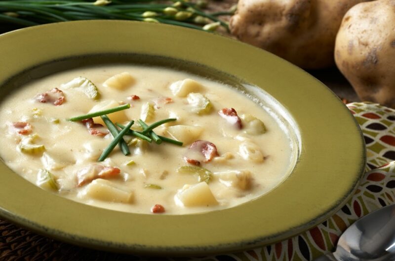 4 Ingredient Potato Soup with Frozen Hash Browns
